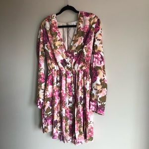 Leith pleated floral dress